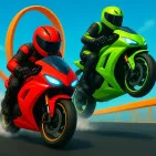 Crazy Bike Stunts PvP is a competitive racing game where control skills and daring maneuvers determine victory. The game takes you to challenging stunt cities, where tire-burning drifts, daring acceleration.