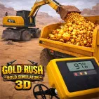 Gold Rush Gold Simulator 3D is a relaxing mining game where you scan, dig, process resources, upgrade tools, and build your own gold empire in an open world.