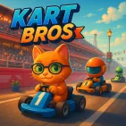 Kart Bros takes you into a colorful and crazy race; you not only have to drive but also calculate, use skills, and... luck. With a simple but attractive .io style, Kart Bros brings a high-speed racing experience without downloading or registration.