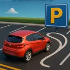 In Parking Frenzy, players will control cars to park in designated locations without colliding with obstacles. This game does not require you to have pedals, steering wheels, or complicated controls.
